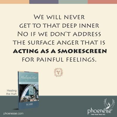 हम उस गहरे अंतर में कभी नहीं पहुंचेंगे नहीं, अगर हम सतही क्रोध को संबोधित नहीं करते हैं जो दर्दनाक भावनाओं के लिए एक स्मोकस्क्रीन के रूप में कार्य कर रहा है।