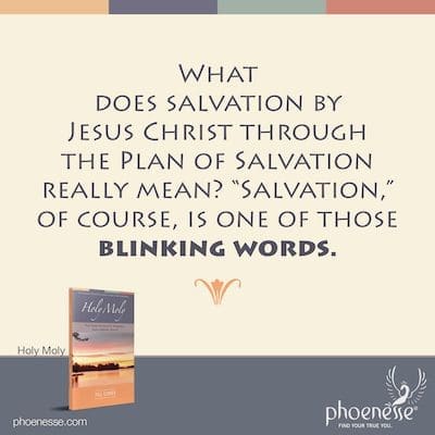 What does salvation by Jesus Christ through the Plan of Salvation really mean? “Salvation,” of course, is one of those blinking words.