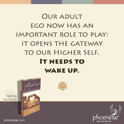 Unser erwachsenes Ego spielt jetzt eine wichtige Rolle: Es öffnet das Tor zu unserem Höheren Selbst. Es muss aufwachen.