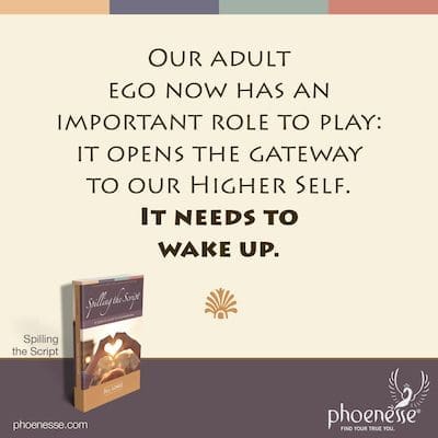 Our adult ego now has an important role to play: it opens the gateway to our Higher Self. It needs to wake up.