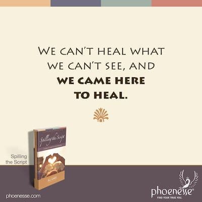 We can’t heal what we can’t see, and we came here to heal.