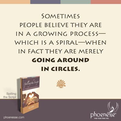 Manchmal glauben die Menschen, dass sie sich in einem Wachstumsprozess befinden – was einer Spirale gleicht –, obwohl sie sich in Wirklichkeit nur im Kreis drehen.