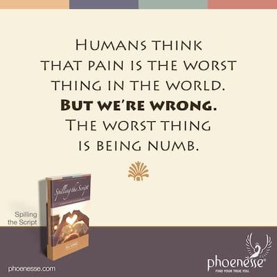 Los humanos piensan que el dolor es lo peor del mundo. Pero estamos equivocados. Lo peor es estar entumecido.