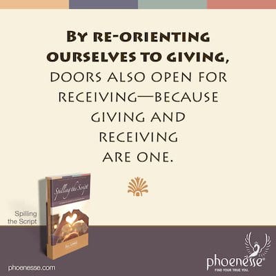 Indem wir uns neu auf das Geben ausrichten, öffnen sich auch Türen zum Empfangen – denn Geben und Nehmen sind eins.